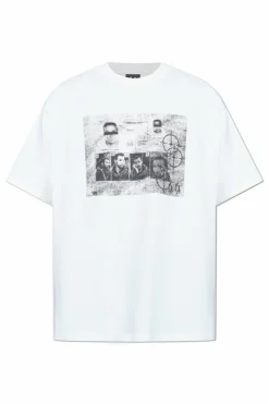 44 Label Group BIAŁY T-shirt z logo