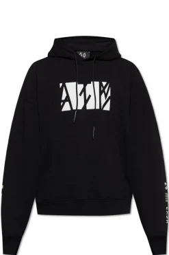 44 Label Group CZARNY Bluza z kapturem