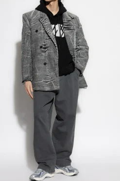 44 Label Group CZARNY Bluza z kapturem