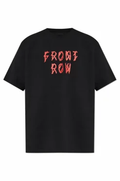 44 Label Group CZARNY T-shirt z logo