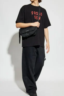 44 Label Group CZARNY T-shirt z logo