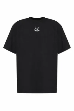 44 Label Group CZARNY T-shirt z logo