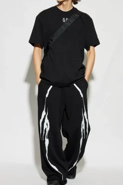 44 Label Group CZARNY T-shirt z logo