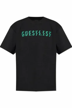 44 Label Group CZARNY T-shirt z logo