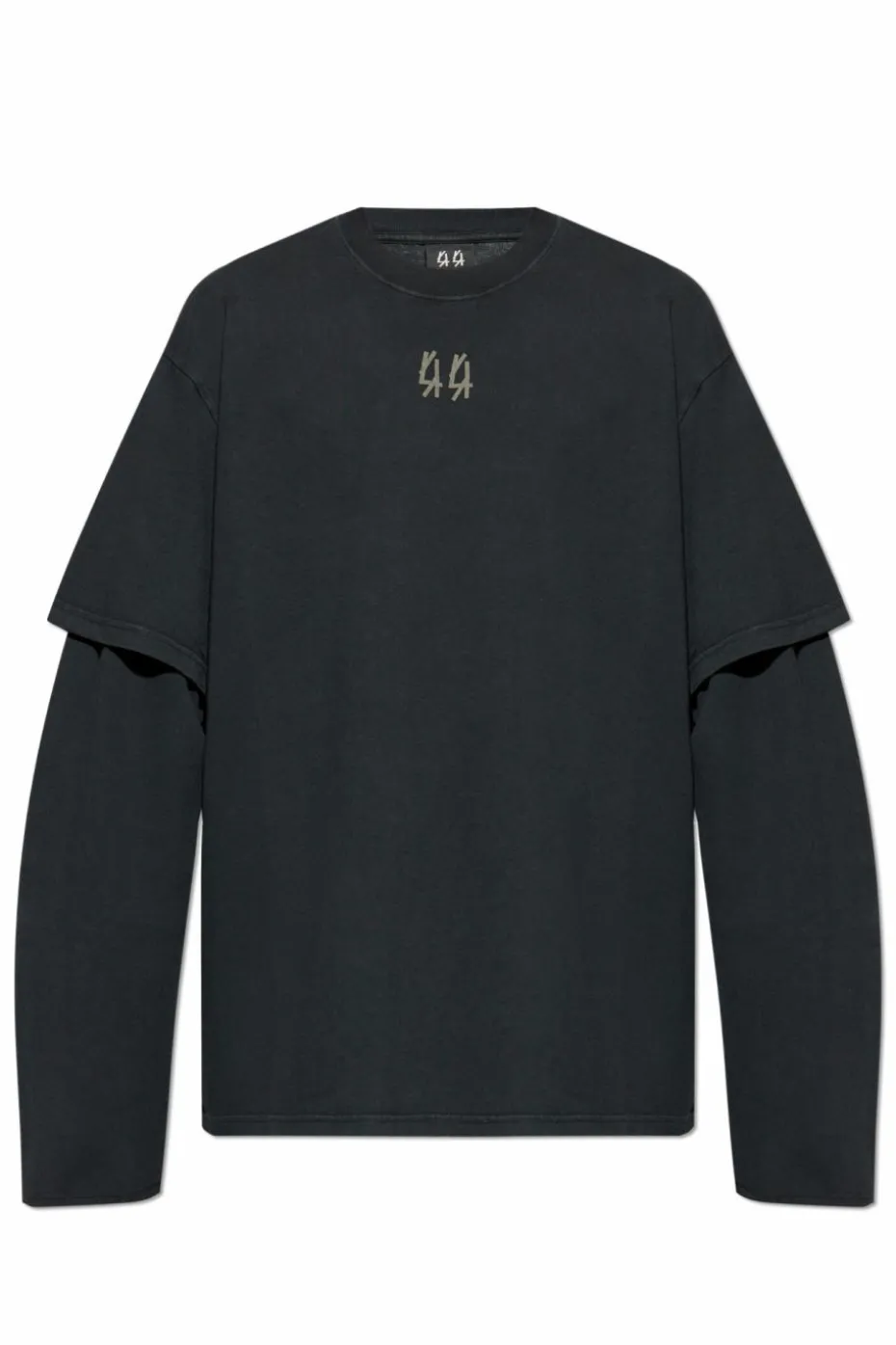 44 Label Group CZARNY T-shirt z logo