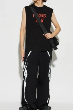 44 Label Group CZARNY T-shirt z logo