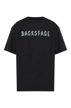 44 Label Group CZARNY T-shirt z logo