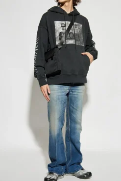 44 Label Group SZARY Bluza z kapturem