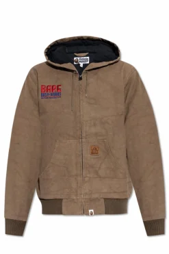 A BATHING APE® BRĄZOWY Kurtka z kapturem