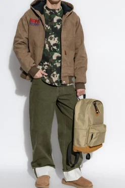 A BATHING APE® BRĄZOWY Kurtka z kapturem