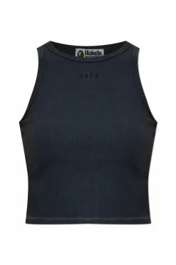 A BATHING APE® CZARNY Top z logo