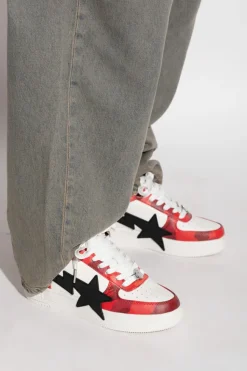 A BATHING APE® CZERWONY Buty sportowe z logo