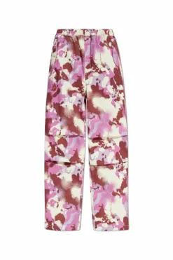 A BATHING APE® RÓŻOWY Spodnie z efektem moro