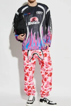 A BATHING APE® RÓŻOWY Spodnie dresowe