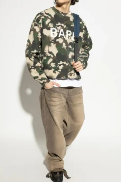 A BATHING APE® ZIELONY Bluza z logo
