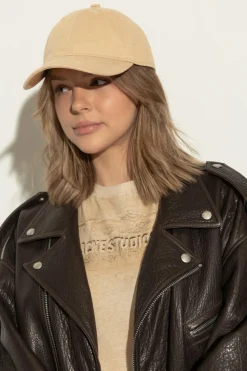 Acne Studios beżowy Czapka z daszkiem