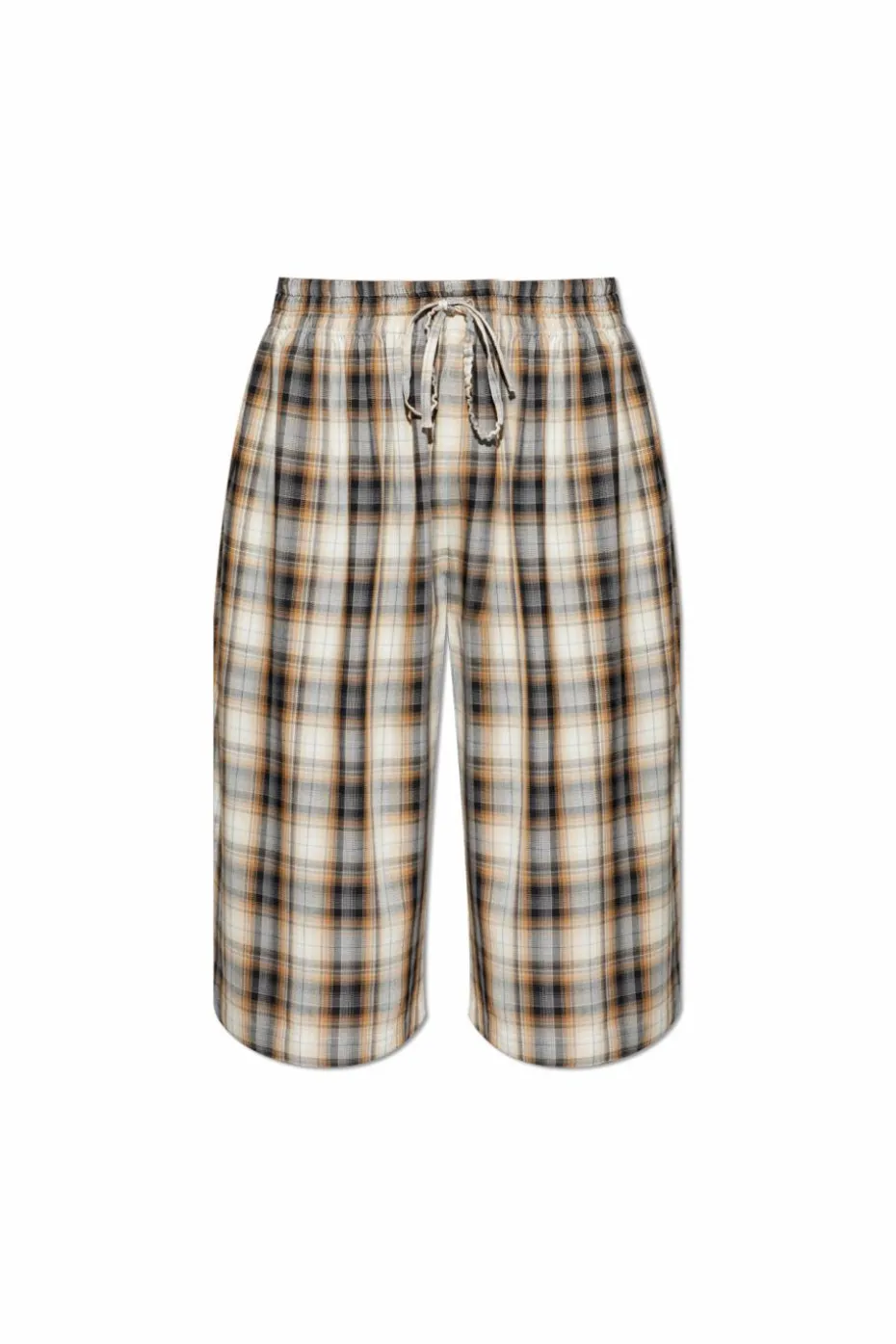 Acne Studios beżowy Szorty ze wzorem w kratę