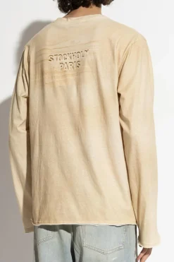 Acne Studios beżowy T-shirt z logo