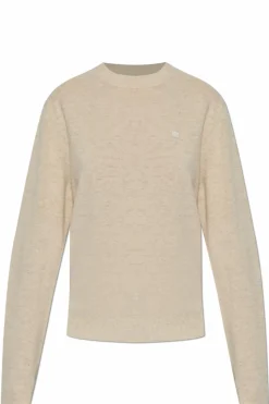 Acne Studios beżowy Wełniany sweter