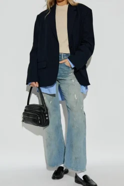 Acne Studios beżowy Wełniany sweter