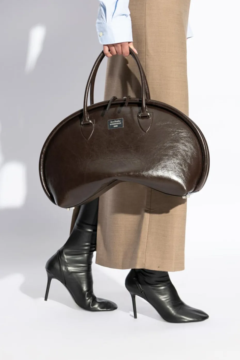 Acne Studios BRĄZOWY Torba do ręki `Bowlina`