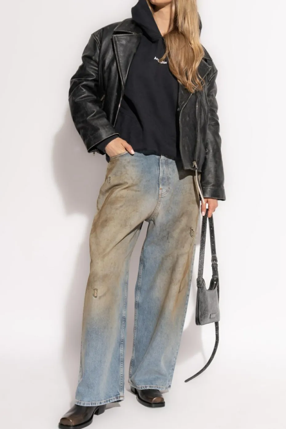 Acne Studios CZARNY Bluza z kapturem