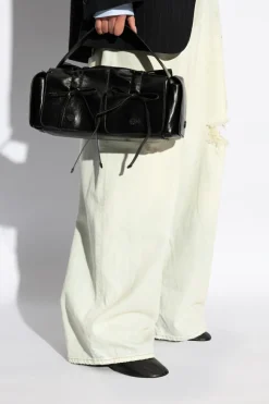 Acne Studios CZARNY Skórzana torba do ręki