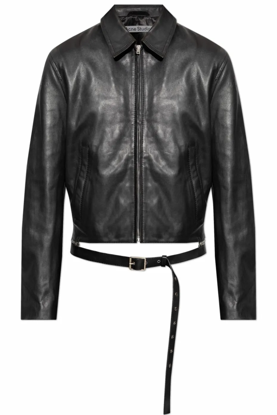 Acne Studios CZARNY Skórzana kurtka