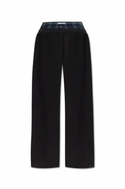 Acne Studios CZARNY Spodnie dresowe z szerokimi nogawkami