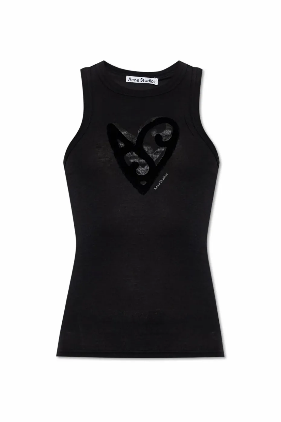 Acne Studios CZARNY Top z logo