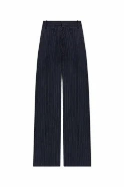 Acne Studios GRANATOWY Spodnie w kant