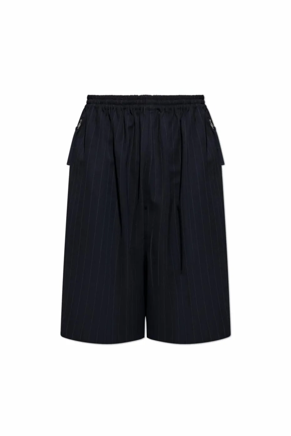 Acne Studios GRANATOWY Szorty z wzorem w prążki
