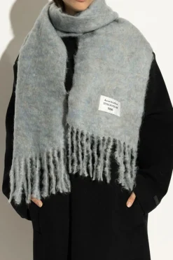 Acne Studios jasnoniebieski Wełniany szal