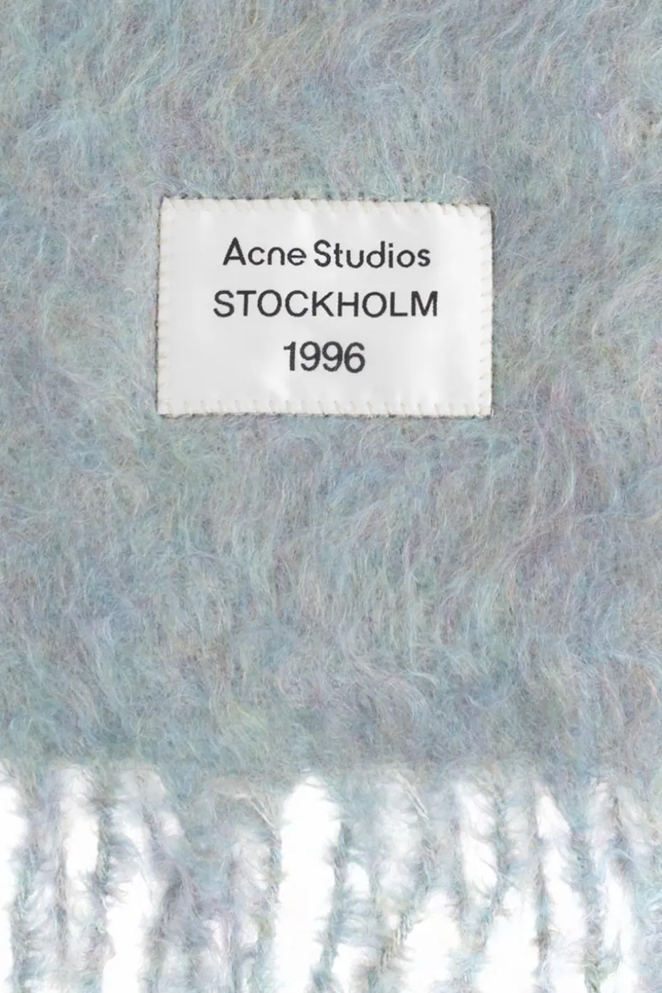 Acne Studios jasnoniebieski Wełniany szal
