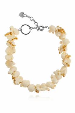 Acne Studios kremowy Naszyjnik z motywem popcornu