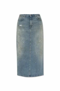 Acne Studios NIEBIESKI Spódnica jeansowa