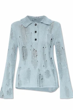 Acne Studios NIEBIESKI Sweter z kołnierzem