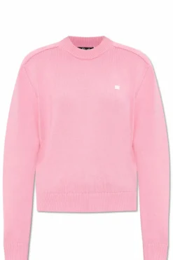 Acne Studios RÓŻOWY Sweter z logo