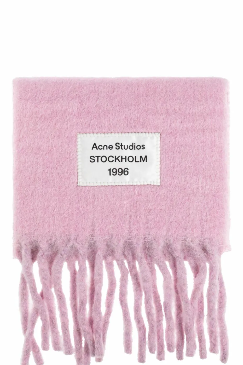 Acne Studios RÓŻOWY Szal z logo
