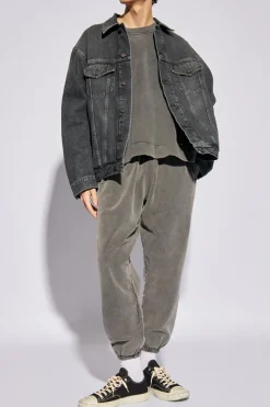 Acne Studios SZARY Spodnie dresowe z logo