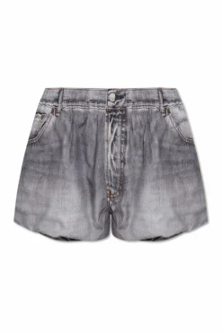 Acne Studios SZARY Szorty z nadrukiem