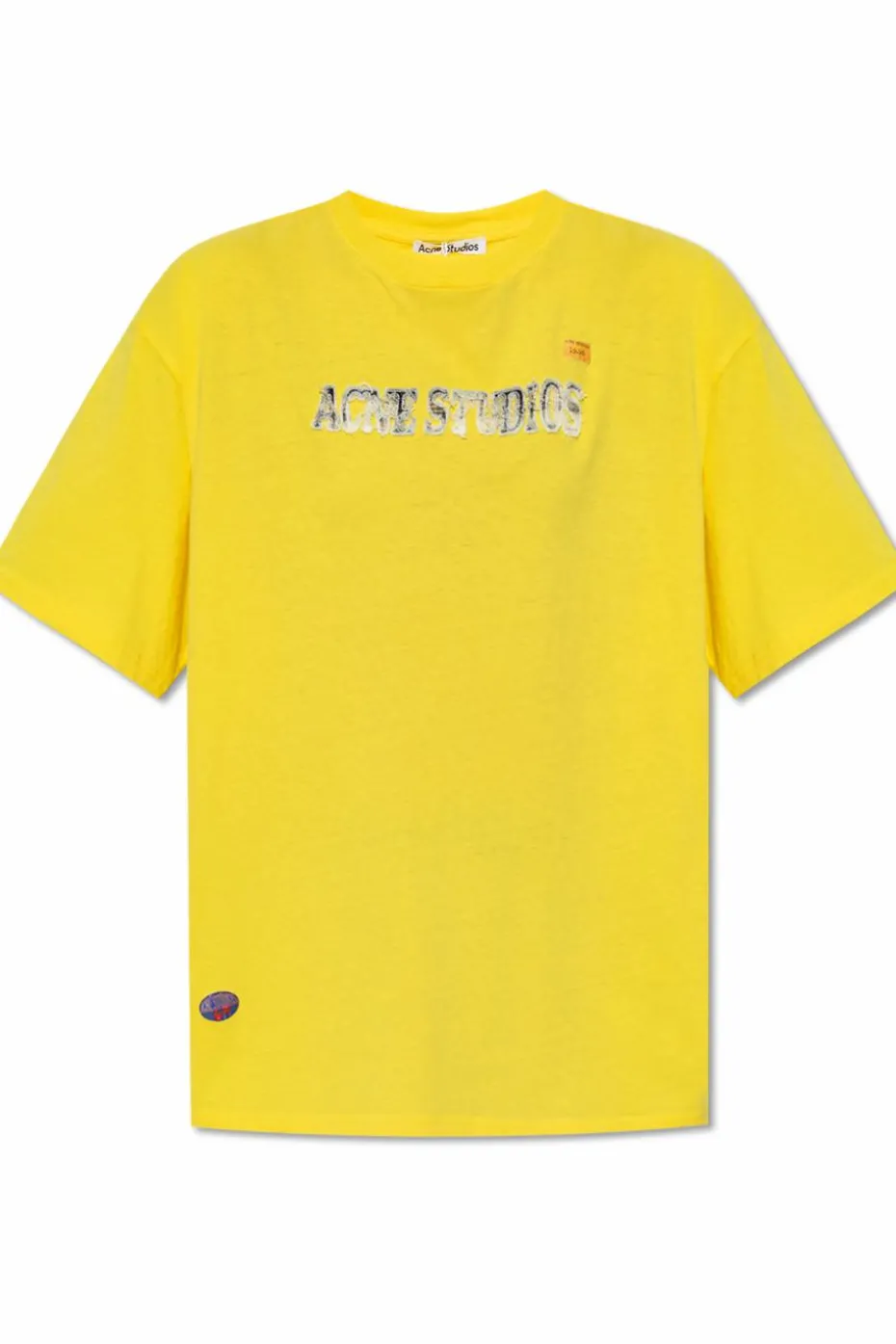 Acne Studios ŻÓŁTY T-shirt z logo