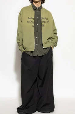 Acne Studios ZIELONY Koszula w prążek