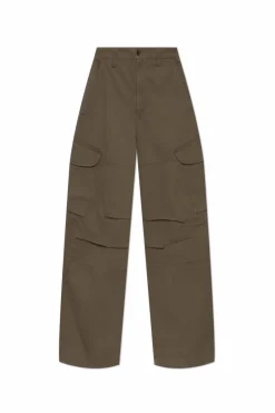 Acne Studios ZIELONY Spodnie z kieszeniami