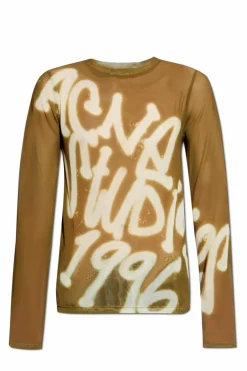 Acne Studios ZIELONY Top z logo