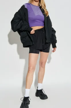 ADIDAS by Stella McCartney FIOLETOWY Top treningowy z długimi rękawami