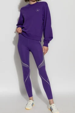ADIDAS by Stella McCartney FIOLETOWY Bluza z nadrukowanym logo