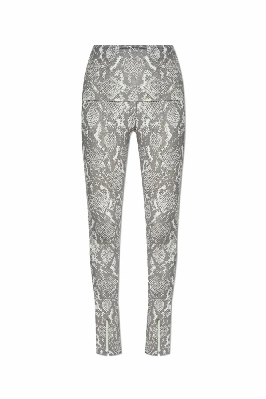 ADIDAS by Stella McCartney SZARY Leginsy treningowe z rozcięciem na nogawkach
