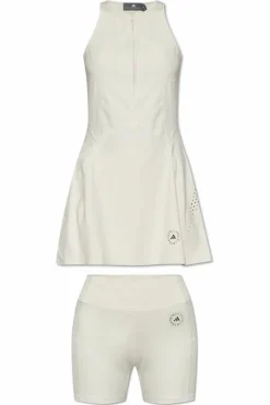 ADIDAS by Stella McCartney kremowy Komplet treningowy: sukienka i szorty