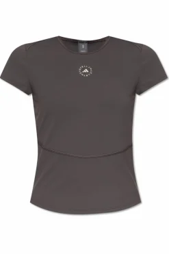 ADIDAS by Stella McCartney BRĄZOWY T-shirt treningowy